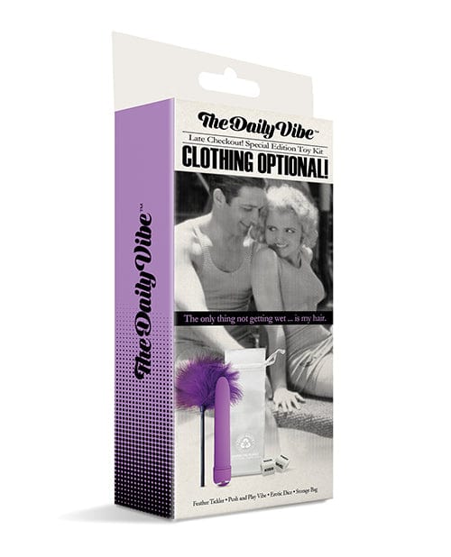 Global Novelties LLC The Daily Vibe Clothing Is Optional Kit - Purple Vibrators