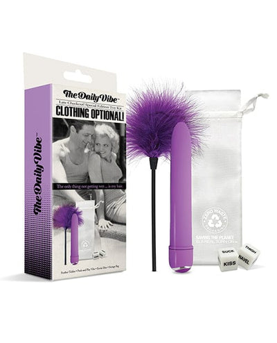 Global Novelties LLC The Daily Vibe Clothing Is Optional Kit - Purple Vibrators