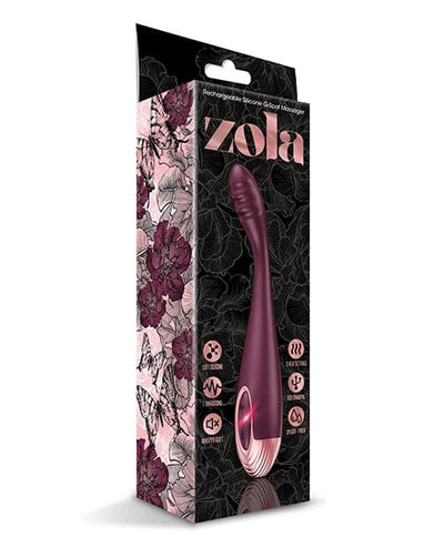 Global Novelties LLC Zola Rechargeable Silicone G Spot Massager - Burgundy-rose Gold Vibrators