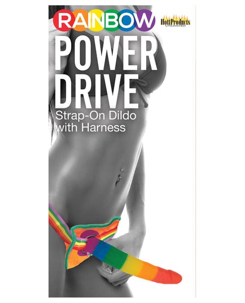 Hott Products Rainbow 7" Strap On Dildo with Harness Dildos