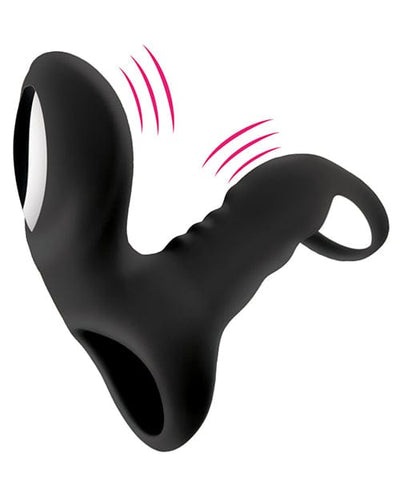Hott Products Bliss Shaft Rider Vibrating Cock Ring Sleeve - Black Sale