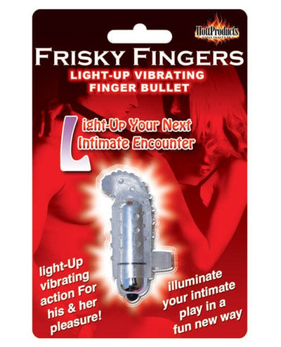 Hott Products Frisky Finger Light Up Vibrating Finger Bullet Clear Vibrators