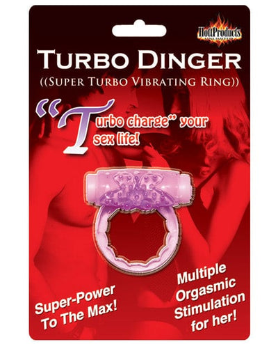 Hott Products Humm Dinger Turbo Vibrating Cockring Purple Vibrators