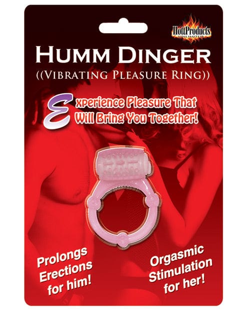 Hott Products Humm Dinger Vibrating Cockring Magenta Vibrators