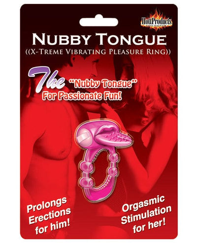 Hott Products Nubby Tongue X-treme Vibrating Pleasure Ring Magenta Vibrators