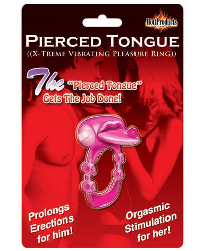 Hott Products Pierced Tongue X-treme Vibrating Pleasure Ring Magenta Vibrators