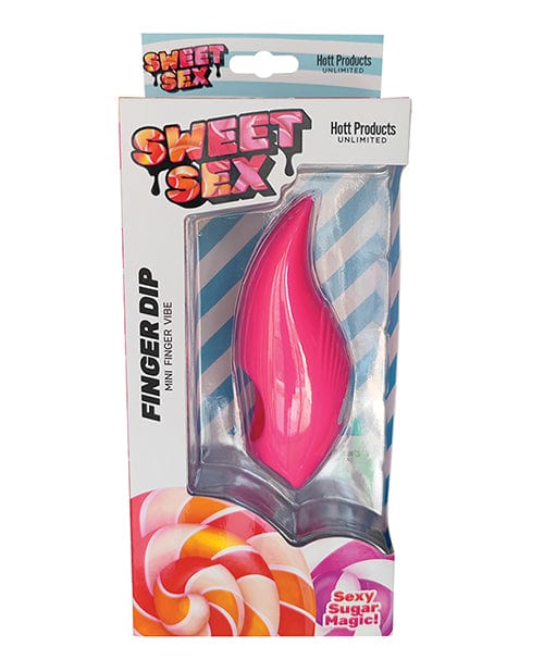 Hott Products Sweet Sex Finger Dip Mini Finger Vibe - Magenta Vibrators
