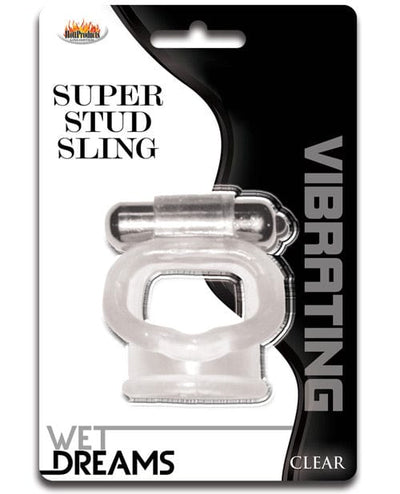 Hott Products Wet Dreams Super Stud Sling Clear Vibrators