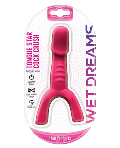 Hott Products Wet Dreams Tongue Star Cock Crush Vibe - Pink Vibrators