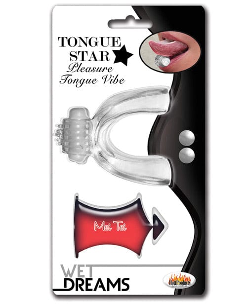Hott Products Wet Dreams Tongue Star Vibe Clear Vibrators