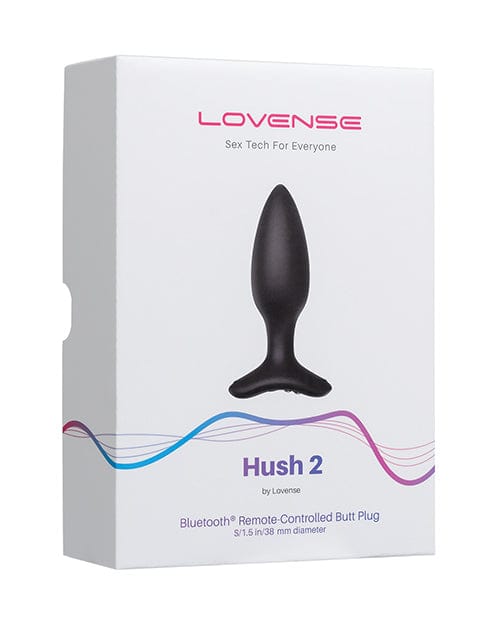 Hytto Pte. Ltd. Lovense Hush 2 Butt Plug - Black 1.5" Anal Toys