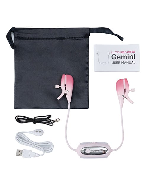 Hytto Pte. Ltd. Lovense Gemini Vibrating Nipple Clamps - Pink Kink &amp; BDSM