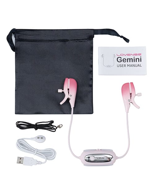 Hytto Pte. Ltd. Lovense Gemini Vibrating Nipple Clamps - Pink Kink & BDSM
