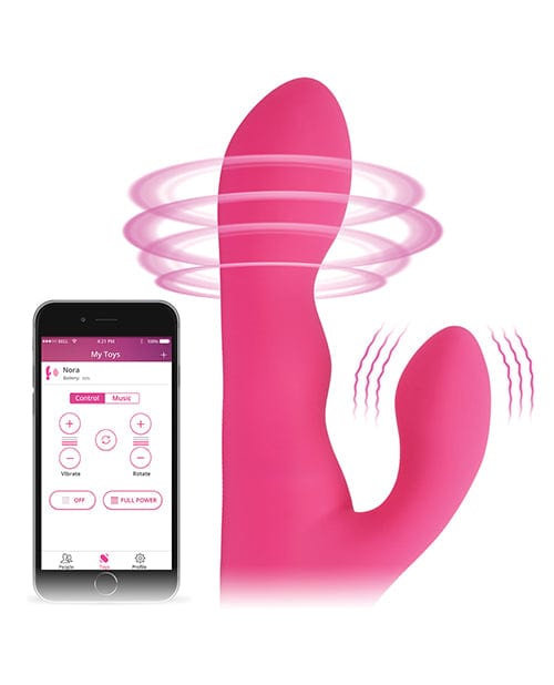 Hytto Pte. Ltd. Lovense Nora Rotating Head Rabbit - Pink Vibrators