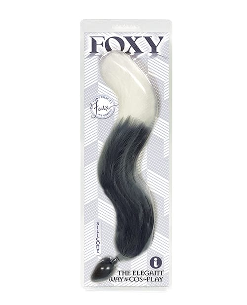 Icon Brands INC Foxy Fox Tail Silicone Butt Plug Silver Anal Toys