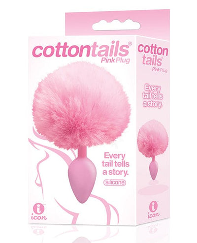 Icon Brands INC The 9's Cottontails Silicone Bunny Tail Butt Plug Pink Anal Toys