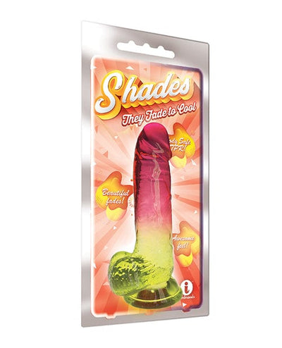 Icon Brands INC Shades Jelly TPR Gradient Dong Large Pink/yellow Dildos