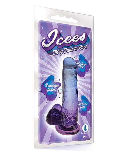 Icon Brands INC Shades Jelly TPR Gradient Dong Medium Blue / Violet Dildos