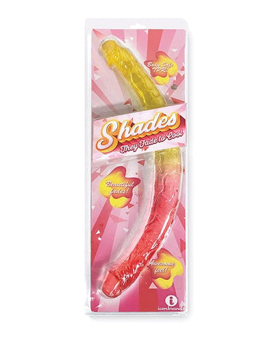 Icon Brands INC Shades Jelly Tpr Gradient Double Dong Pink/yellow Dildos