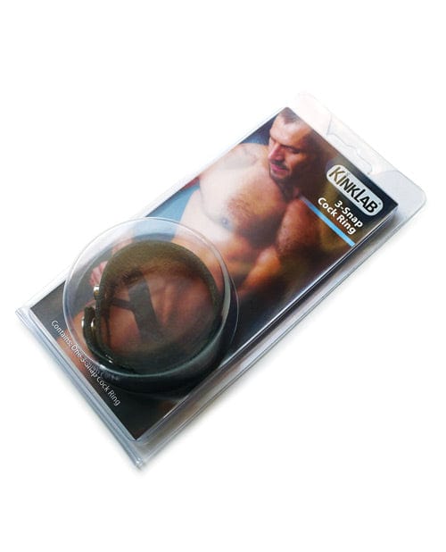 Kinklab Kinklab Leather 3 Snap Cock Ring Penis Toys