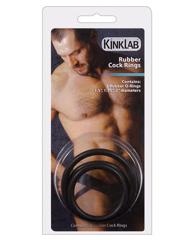 Kinklab Kinklab Rubber Cock Ring - Pack Of 3 Penis Toys