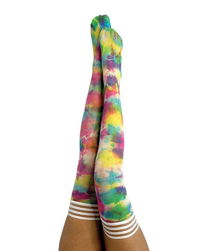 Kix'ies Kix'ies Gilly Tie Die Thigh High Bright Color A Lingerie & Costumes