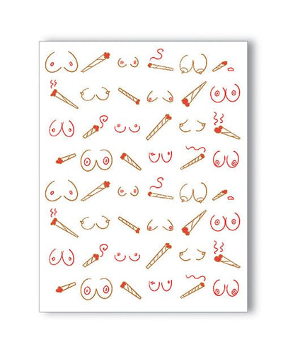 Kush Kards LLC Doobies And Boobies Naughty Greeting Card Bachelorette & Party Supplies