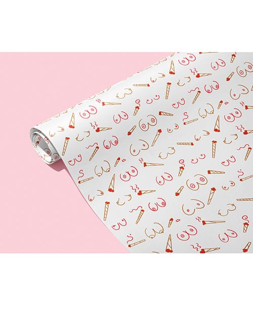 Kush Kards LLC Doobies And Boobies Naughty Wrapping Paper Bachelorette &amp; Party Supplies