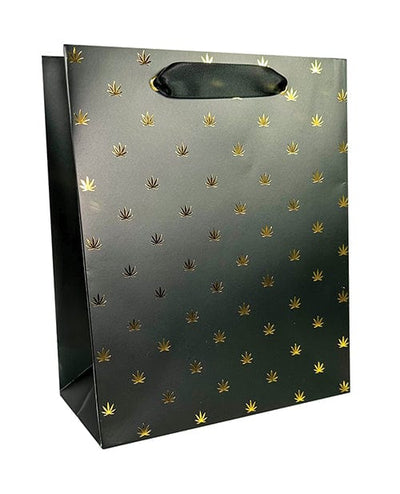 Kush Kards LLC Polka Pot Gift Bag Black/gold Bachelorette & Party Supplies