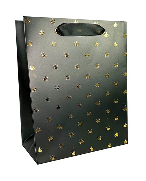 Kush Kards LLC Polka Pot Gift Bag Black/gold Bachelorette & Party Supplies