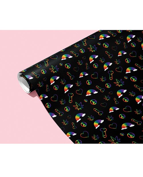 Kush Kards LLC Rainbow Penis Naughty Wrapping Paper Bachelorette &amp; Party Supplies