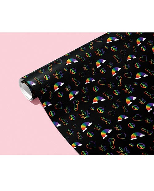 Kush Kards LLC Rainbow Penis Naughty Wrapping Paper Bachelorette & Party Supplies