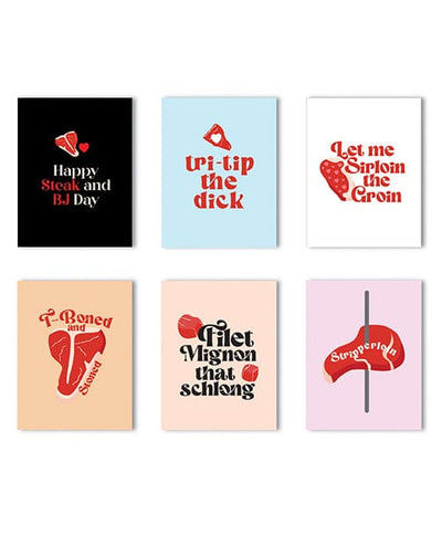 Kush Kards LLC Steak And Bj Day Naughty Greeting Card - Variety Pack Of 6 Bachelorette & Party Supplies