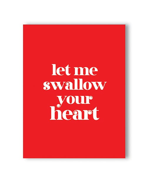Kush Kards LLC Swallow Your Heart Naughty Greeting Card Bachelorette & Party Supplies