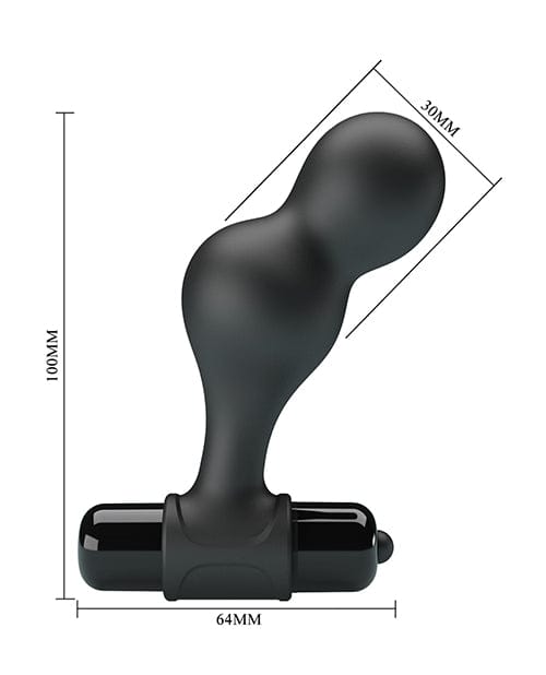 Liaoyang Baile Health Care Produ Mr. Play Silicone Anal Vibro Plug - Black Anal Toys