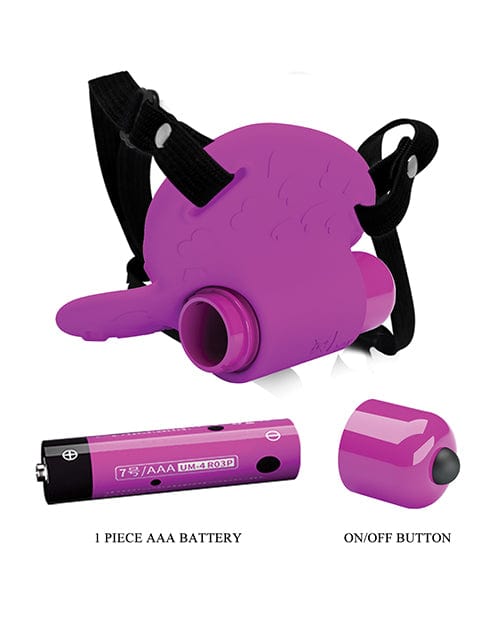 Liaoyang Baile Health Care Produ Pretty Love Heartbeat Strap On Clitoral Massager - Fuchsia Vibrators