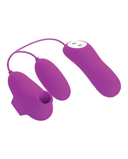 Liaoyang Baile Health Care Produ Pretty Love Suction &amp; Vibro Bullets - Fuchsia Vibrators