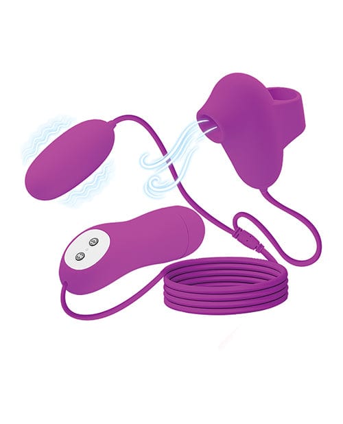 Liaoyang Baile Health Care Produ Pretty Love Suction &amp; Vibro Bullets - Fuchsia Vibrators
