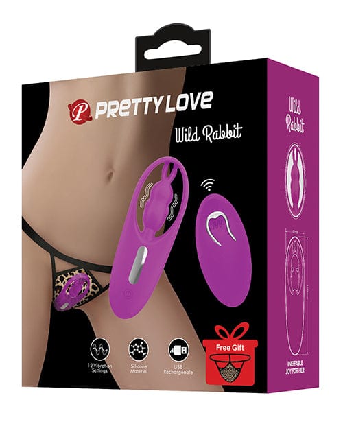 Liaoyang Baile Health Care Produ Pretty Love Wild Rabbit Panty Vibe W-free Panty - Fuchsia Vibrators