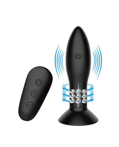 Liaoyang Baile Health Care Products Mr. Play Rotating Bead Butt Plug - Black Anal Toys