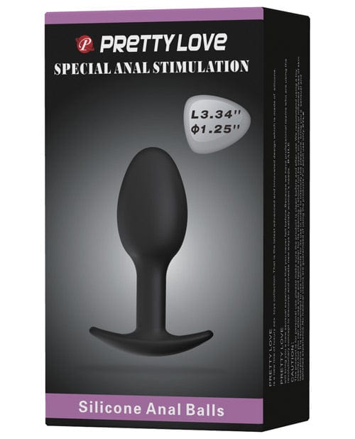 Liaoyang Baile Health Care Products Pretty Love Silicone Anal Plug with Ball 3.34" Anal Toys