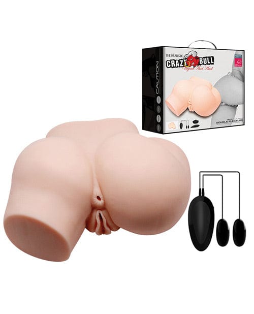 Crazy Bull Double Pleasure Vagina-Anal Masturbator - Ivory