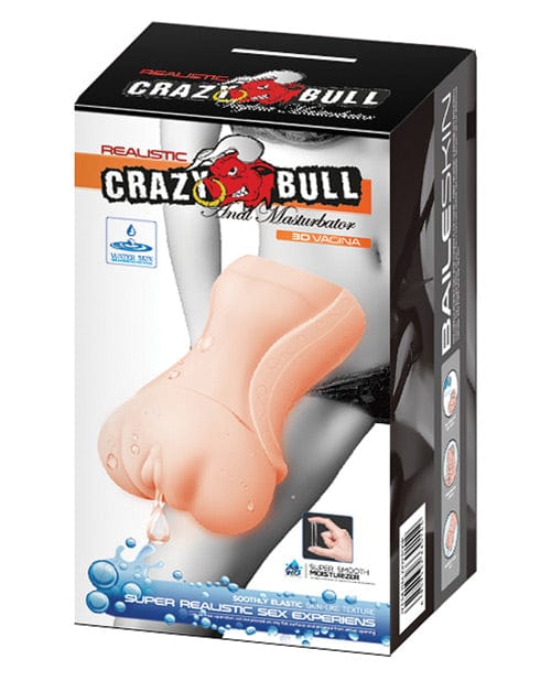 Liaoyang Baile Health Care Products Crazy Bull No Lube Vagina Masturbator Sleeve - Ivory Penis Toys