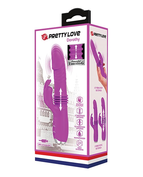 Liaoyang Baile Health Care Products Pretty Love Dorothy Thrusting Rabbit Fuchsia Vibrators