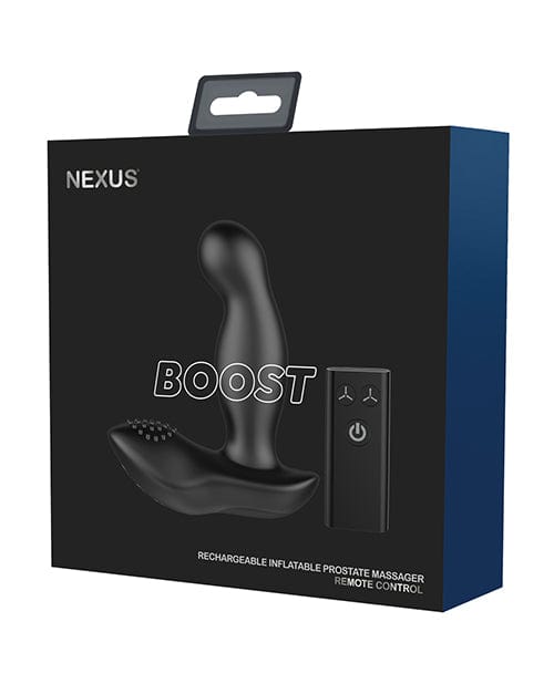 Nexus Boost Prostate Massager with Inflatable Tip - Black
