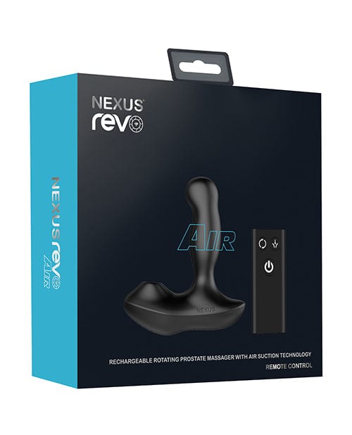 Libertybelle Marketing Nexus Revo Air Rotating Prostate Massager with Suction - Black Anal Toys