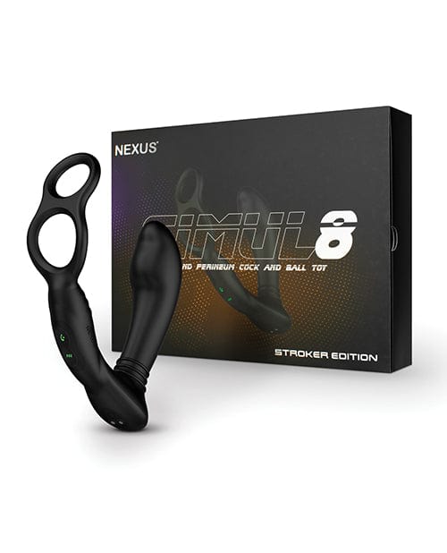 Libertybelle Marketing Nexus Stimul8 Dual Anal &amp; Perineum Cock &amp; Ball - Black Penis Toys
