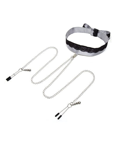 Lovehoney C/o Wow Tech Fifty Shades Of Grey Play Nice Satin & Lace Collar & Nipple Clamps Kink & BDSM