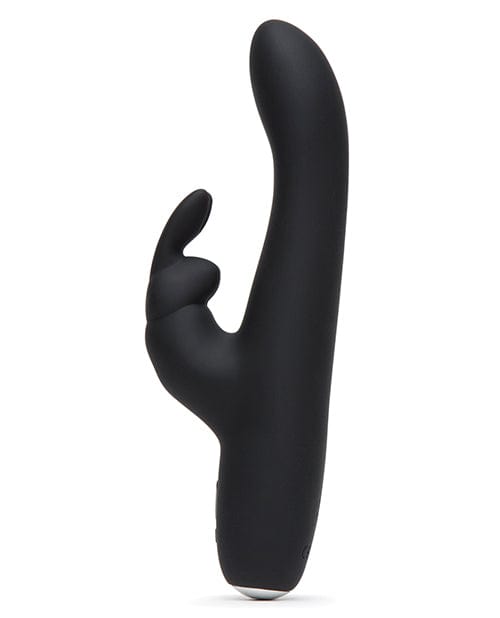 Lovehoney Fifty Shades Of Grey Greedy Girl Rechargeable Slimline Rabbit Vibrator - Black Kink &amp; BDSM