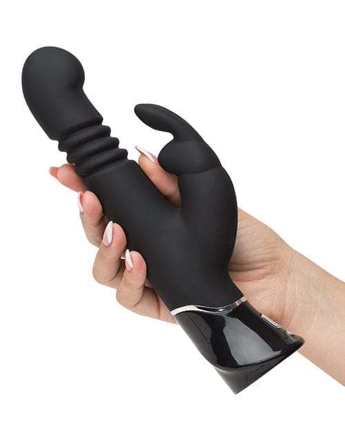 Lovehoney Fifty Shades Of Grey Greedy Girl Rechargeable Thrusting G Spot Rabbit Vibrator - Black Kink & BDSM